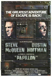 Papillon Movie Poster Print featuring classic film imagery.