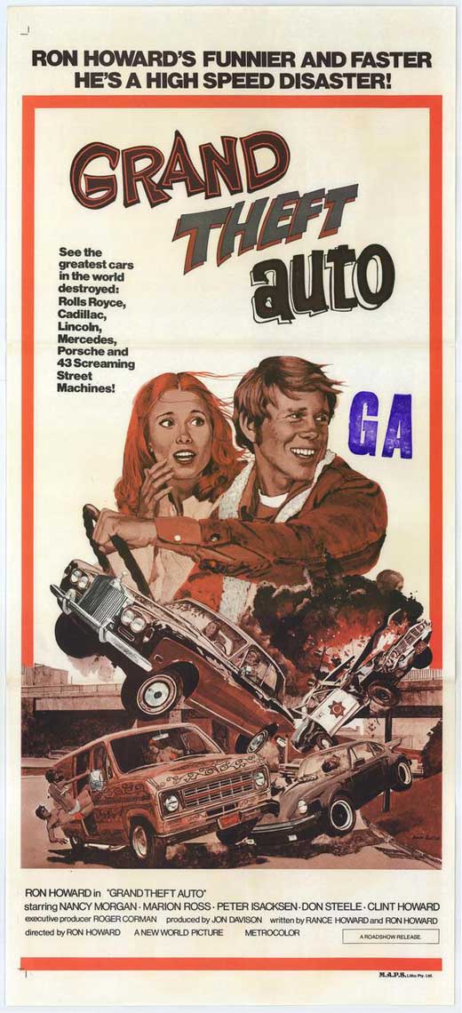 Grand Theft Auto Movie Poster Print showcasing vibrant artwork.