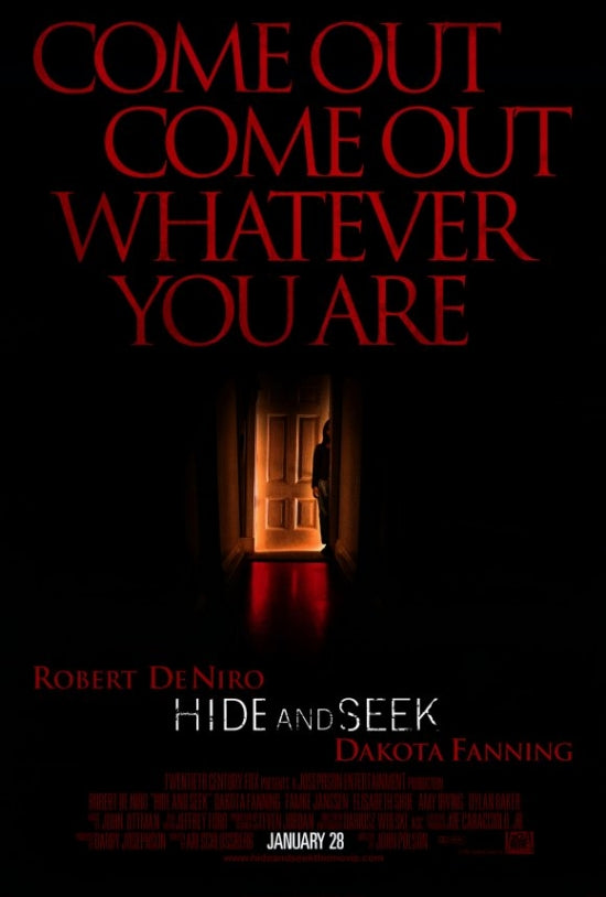Hide and Seek Movie Poster Print showcasing suspenseful film art.