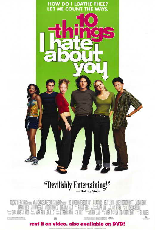 Ten Things I Hate About You Movie Poster Print 27x40
