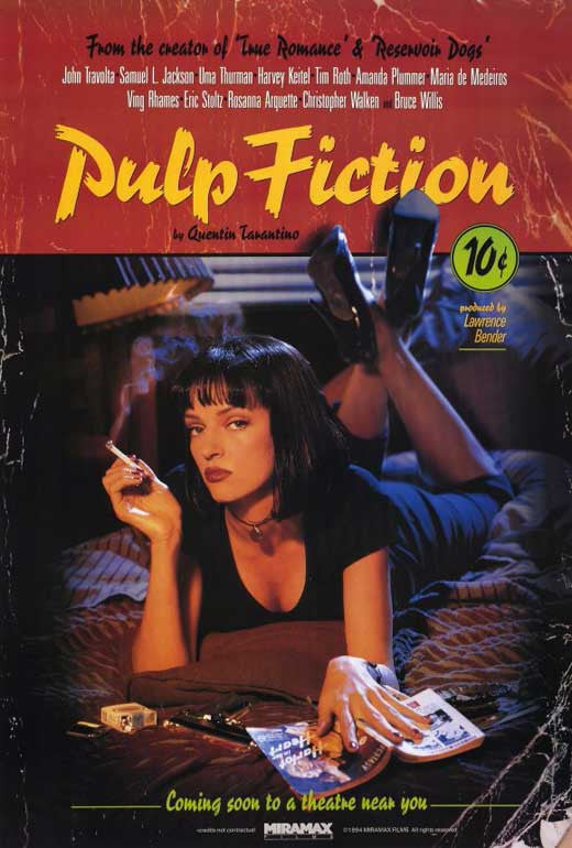 Pulp Fiction Movie Poster Print 27x40 | Posterazzi