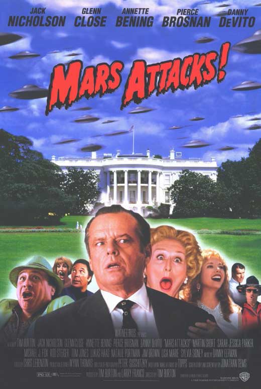 Mars Attacks! Movie Poster Print showcasing vibrant intergalactic design.