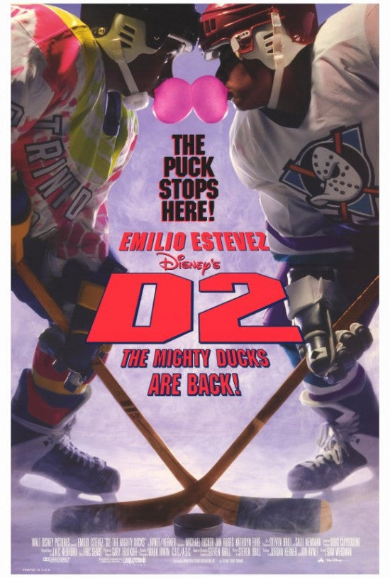 D2 The Mighty Ducks Movie Poster Print 27x40