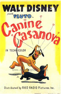 Canine Casanova Movie Poster Print featuring a charming dog character.