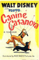 Canine Casanova Movie Poster Print featuring a charming dog character.
