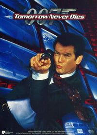 Tomorrow Never Dies Movie Poster Print featuring iconic visuals from the film.