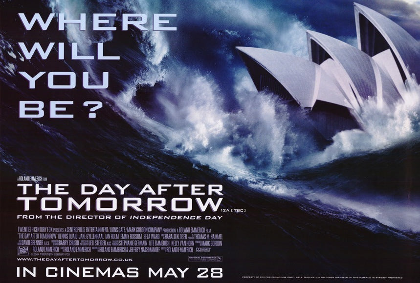 The Day After Tomorrow Movie Poster Print showcasing dramatic apocalyptic imagery.