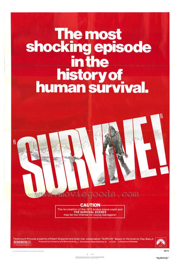 Survive Movie Poster Print featuring suspenseful imagery.