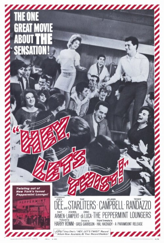 Hey Let's Twist Movie Poster Print showcasing vibrant colors and retro design.