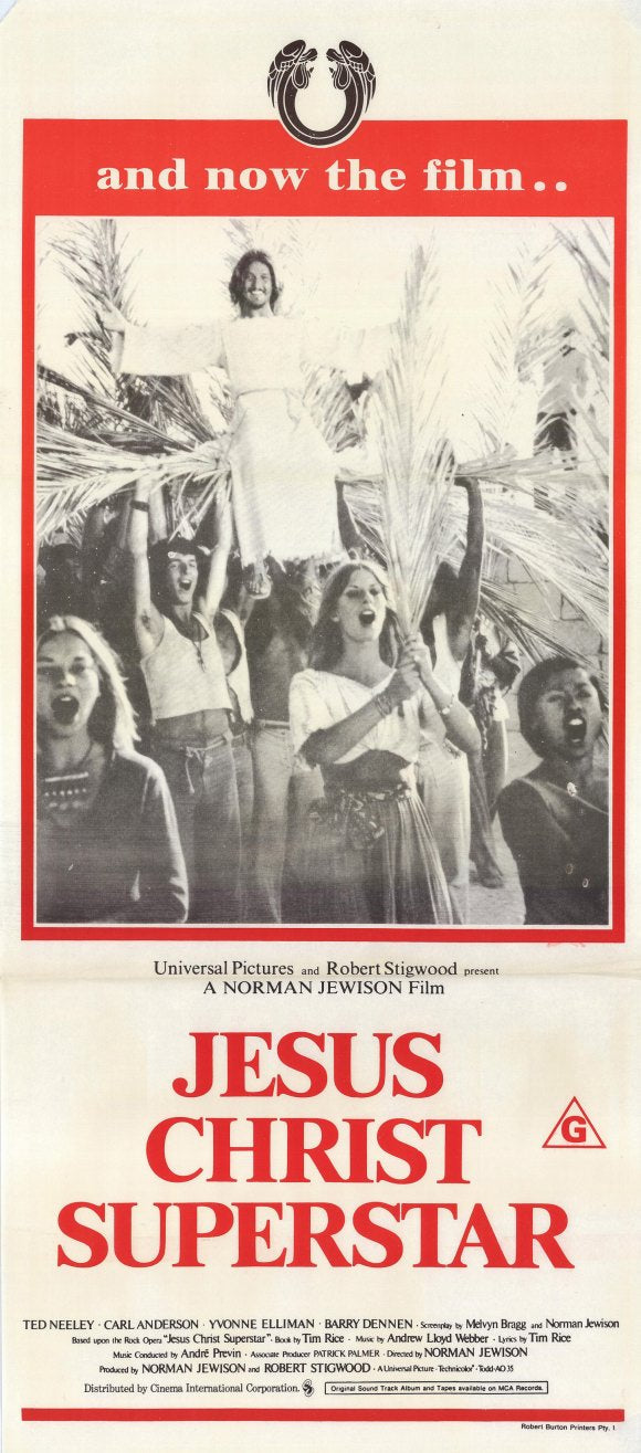 Jesus Christ Superstar Movie Poster Print featuring vibrant artwork.