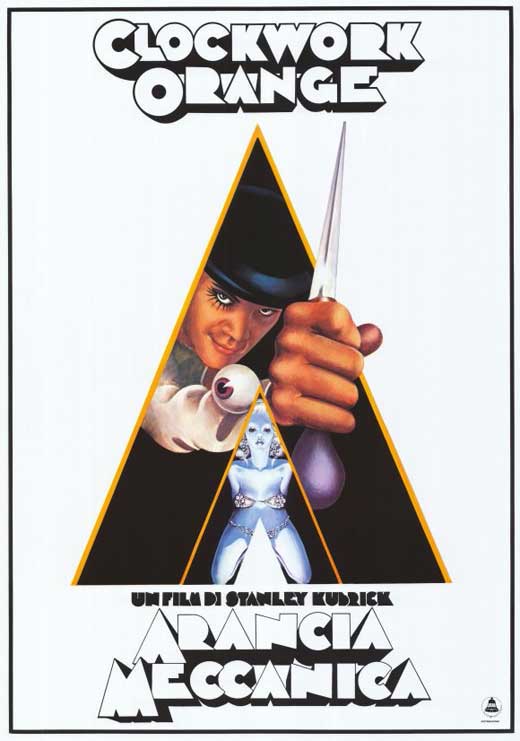 A Clockwork Orange Movie Poster Print showcasing the iconic film.