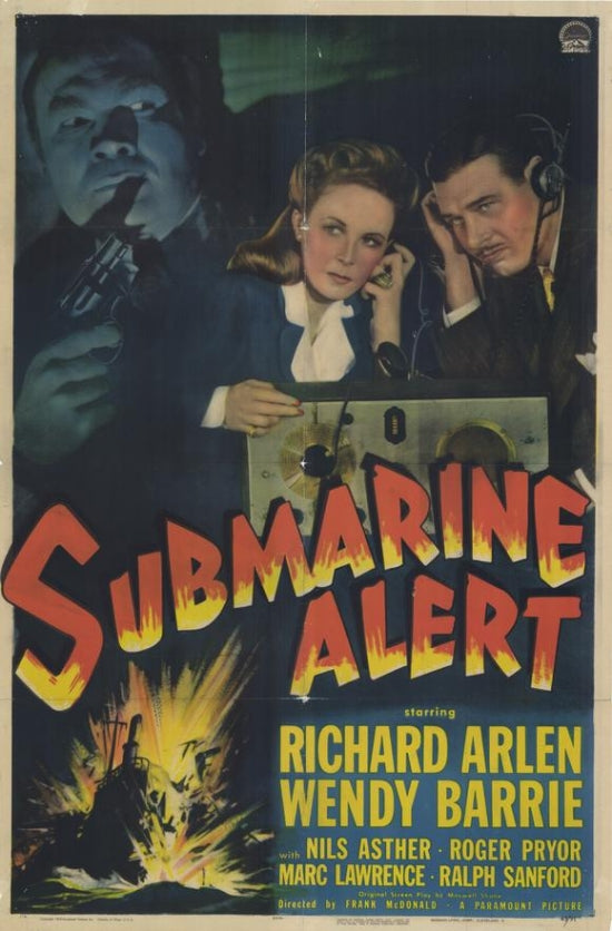 Submarine Alert Movie Poster Print showcasing classic underwater adventure.