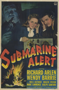 Submarine Alert Movie Poster Print showcasing classic underwater adventure.