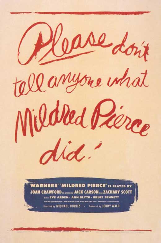 Mildred Pierce Movie Poster Print - Classic Cinema Artwork