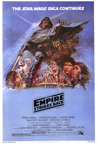 The Empire Strikes Back Movie Poster Print featuring iconic artwork.