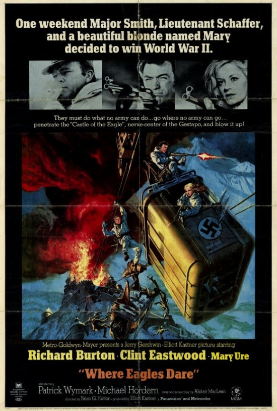 Where Eagles Dare Movie Poster Print showcasing thrilling alpine adventure.