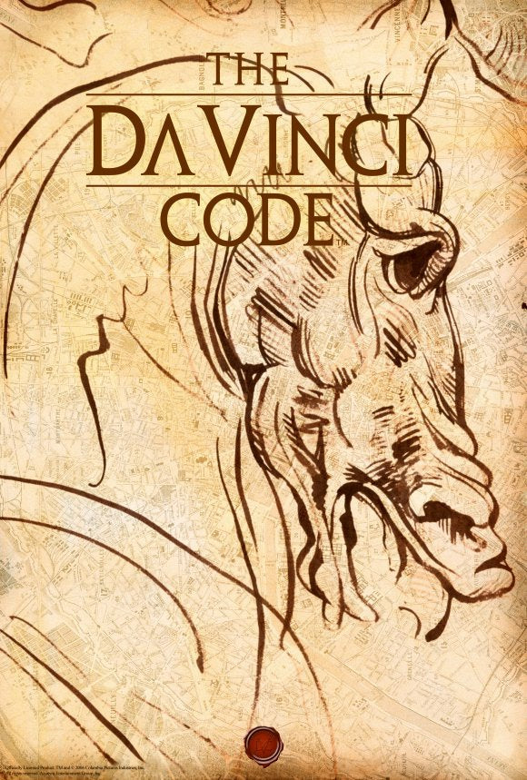 The Da Vinci Code Movie Poster Print featuring iconic imagery from the film.