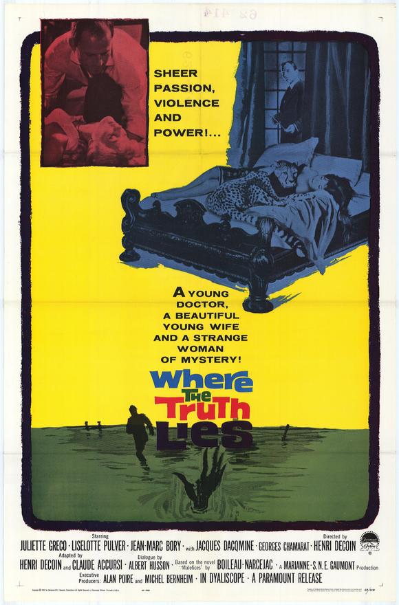 Where the Truth Lies Movie Poster Print featuring intriguing cinematic art.