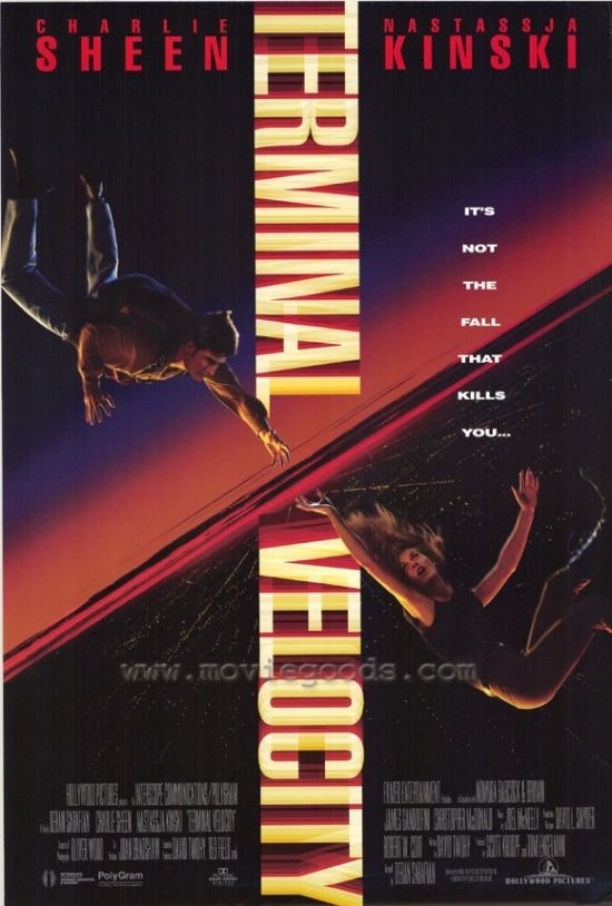 Terminal Velocity Movie Poster Print showcasing action and adventure.