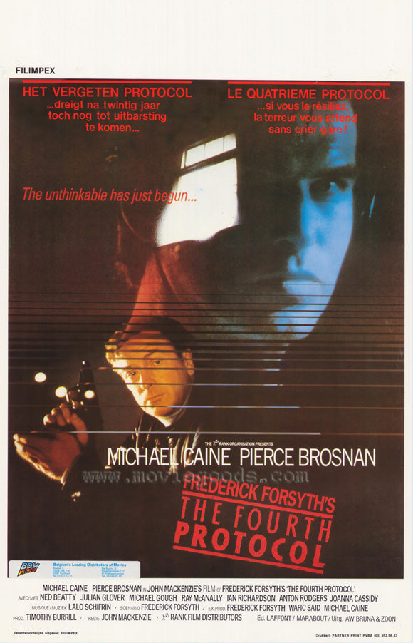 The Fourth Protocol Movie Poster Print showcasing classic espionage film.