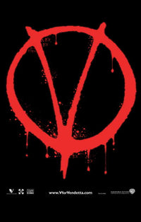 V for Vendetta Movie Poster Print featuring iconic imagery of rebellion