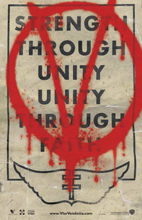 V for Vendetta Movie Poster Print featuring Guy Fawkes mask