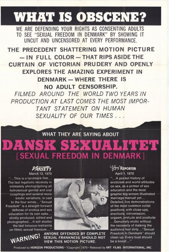 Sexual Freedom in Denmark Movie Poster Print (27x40)