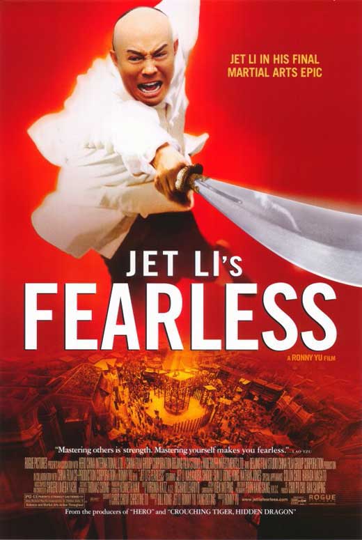 Fearless Movie Poster Print showcasing cinematic adventure and bravery.