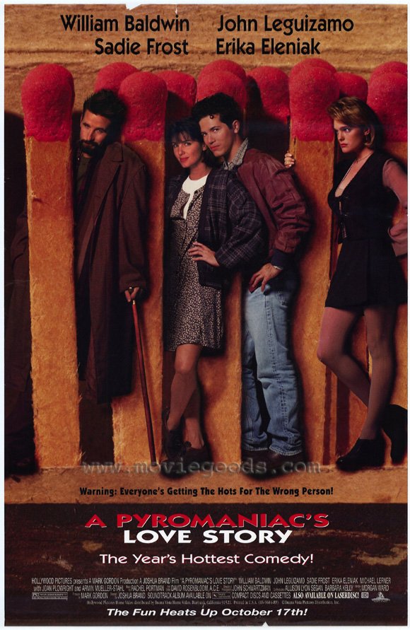 A Pyromaniac's Love Story Movie Poster Print showcasing emotional cinema art.