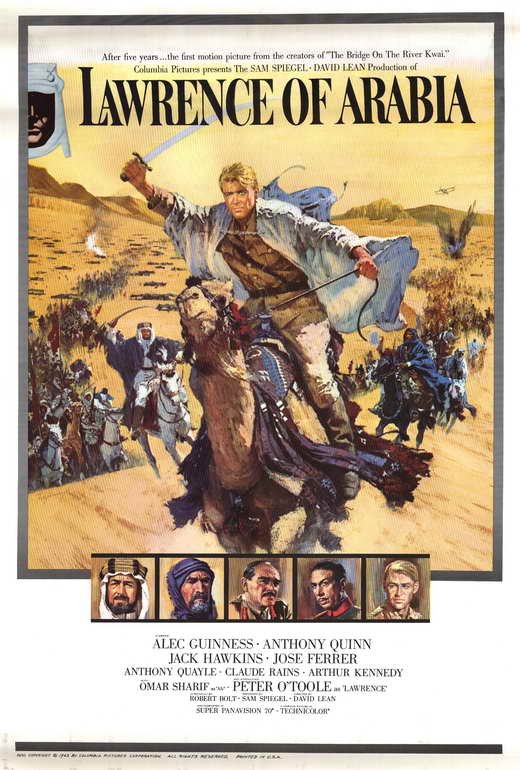 Lawrence of Arabia movie poster print capturing the film's epic essence.