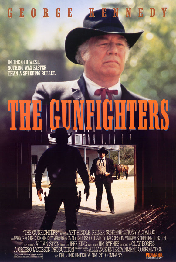 The Gunfighters Movie Poster Print featuring classic film imagery.