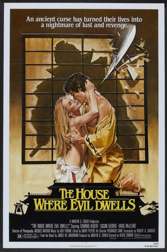 House Where Evil Dwells Movie Poster Print featuring chilling imagery.