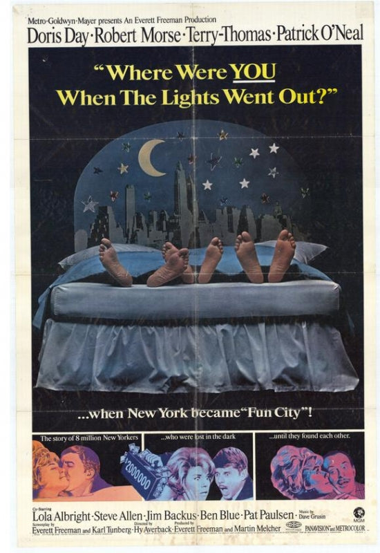 Where Were You When the Lights Went Out? movie poster print featuring classic cinema design.