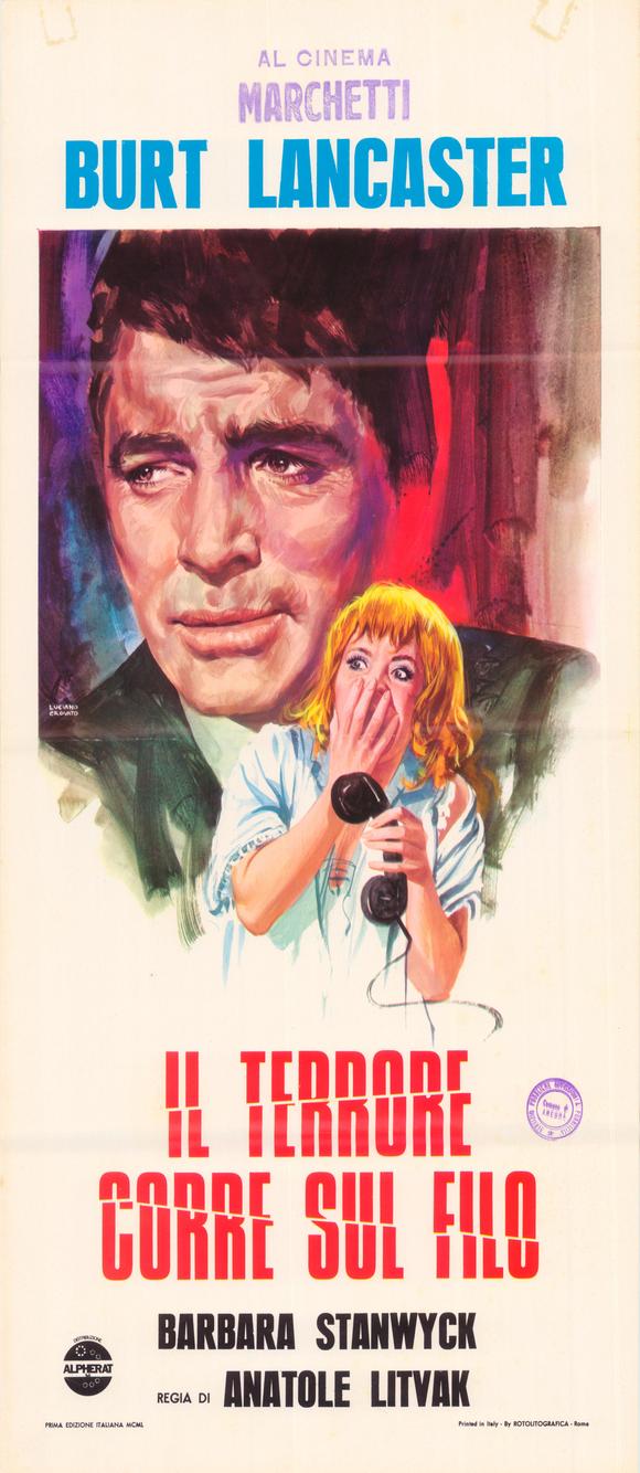 Sorry, Wrong Number Movie Poster Print showcasing classic suspense film.