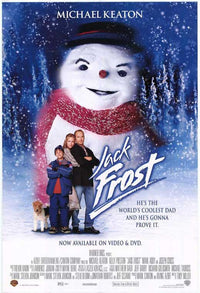 Jack Frost Movie Poster Print featuring whimsical winter imagery.