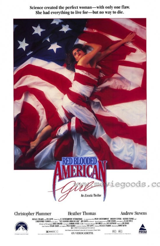 Red Blooded American Girl Movie Poster Print featuring vibrant colors.