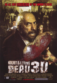 Night of the Living Dead 3D Movie Poster Print showcasing iconic horror imagery.