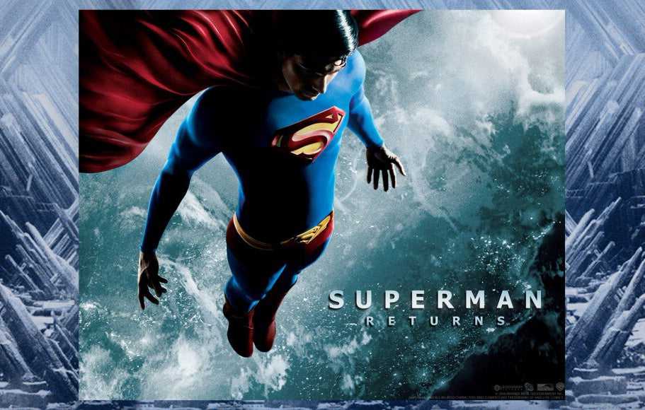 Superman Returns movie poster print showcasing the iconic superhero.