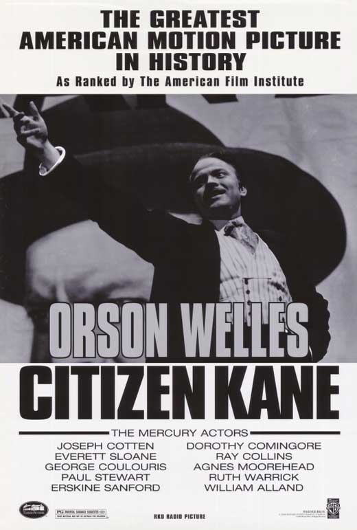 Citizen Kane Movie Poster Print showcasing classic cinema art.