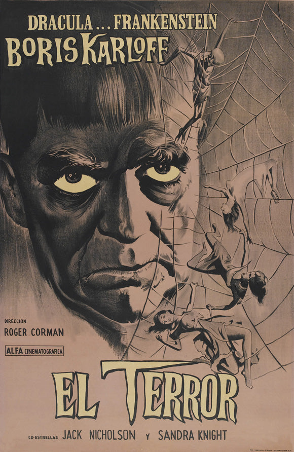 Terror Movie Poster Print showcasing horror-themed artwork.