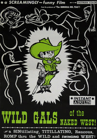 Wild Gals of the Naked West Movie Poster Print featuring vibrant colors and dynamic imagery.