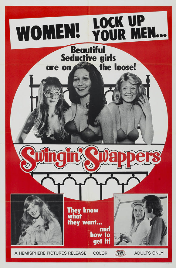 The Swinging Swappers Movie Poster Print showcasing vibrant cinema art.