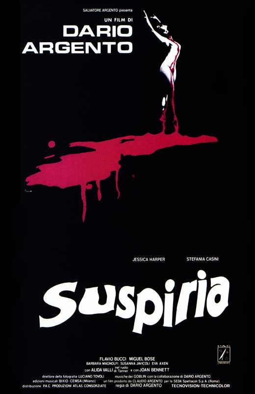 Suspiria Movie Poster Print showcasing iconic horror film imagery.