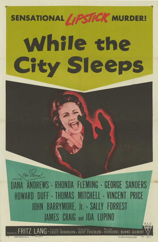 While the City Sleeps Movie Poster Print showcasing cinematic art.