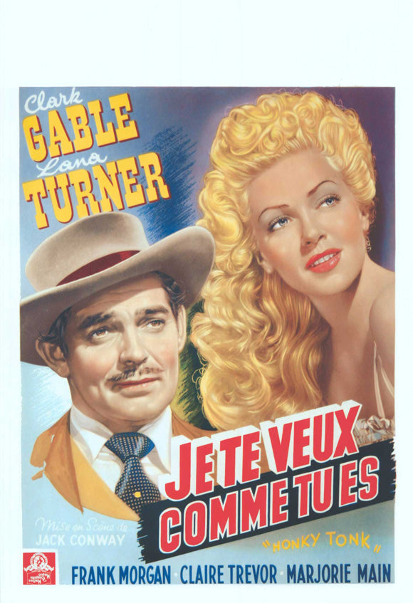 Honky Tonk Movie Poster Print showcasing vibrant colors and classic film art.