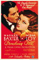 Broadway Bill Movie Poster Print showcasing classic cinema art.