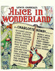 Alice in Wonderland Movie Poster Print featuring whimsical imagery and vibrant colors.