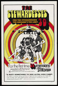 Stewardesses Movie Poster Print showcasing retro aviation charm.