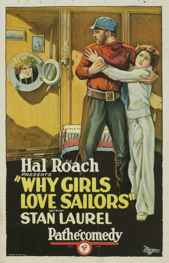 Why Girls Love Sailors Movie Poster Print with playful sailor imagery.