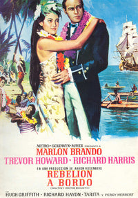 Mutiny on the Bounty Movie Poster Print featuring high seas adventure.